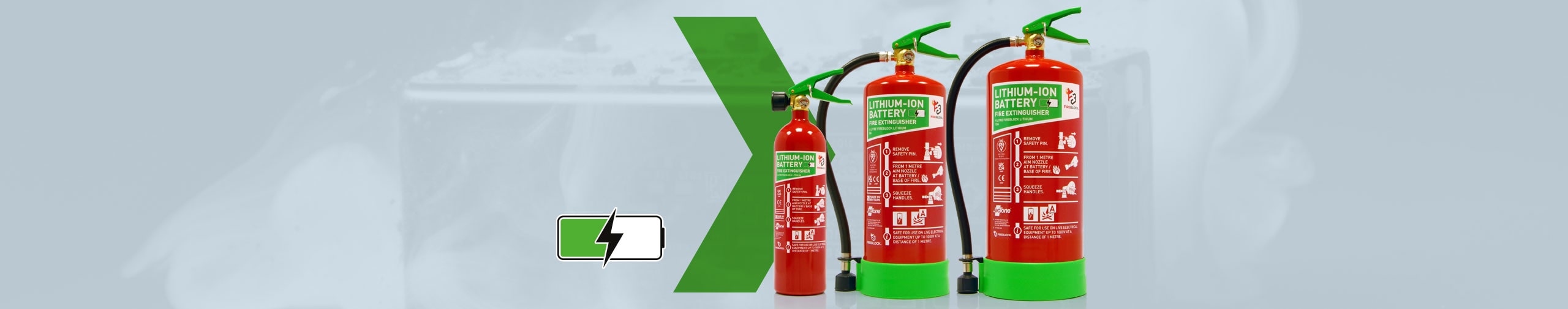 Jactone Lithium-ion Battery Fire Extinguishers using FIREBLOCK LITHIUM Gel