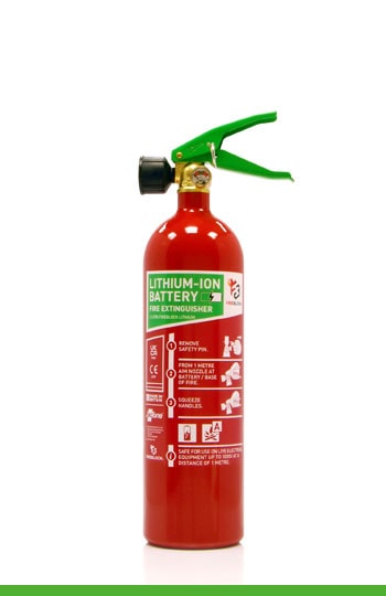 2 Litre Lithium-ion Battery Fire Extinguisher using FIREBLOCK Lithium Gel