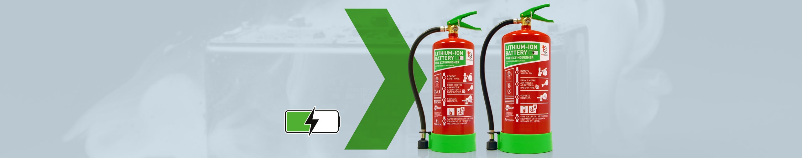 Jactone Lithium-ion Battery Fire Extinguishers using FIREBLOCK LITHIUM Gel